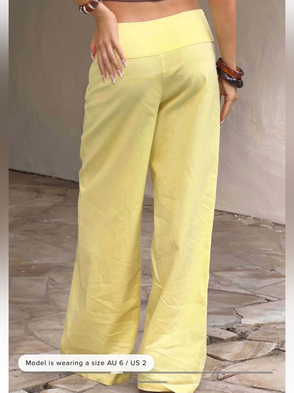 Alamara Yellow Floral Detail Wide Leg Pants - Picture 4 of 7